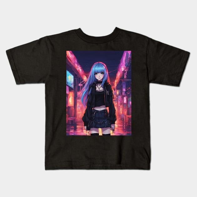 Darkest Symphony Collorful Street Kids T-Shirt by animegirlnft